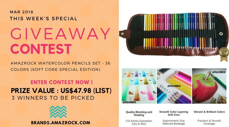 Contest - Amazrock Watercolor Pencils (3 Winners) Mar 2018