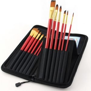 Magic Touches Artist Paint Brush Set, Top Quality Artists Paintbrushes for Watercolor, Acrylic, Gouache & Oil Painting