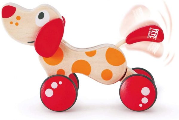 Walk-A-Long Puppy Wooden Pull Toy by Hape