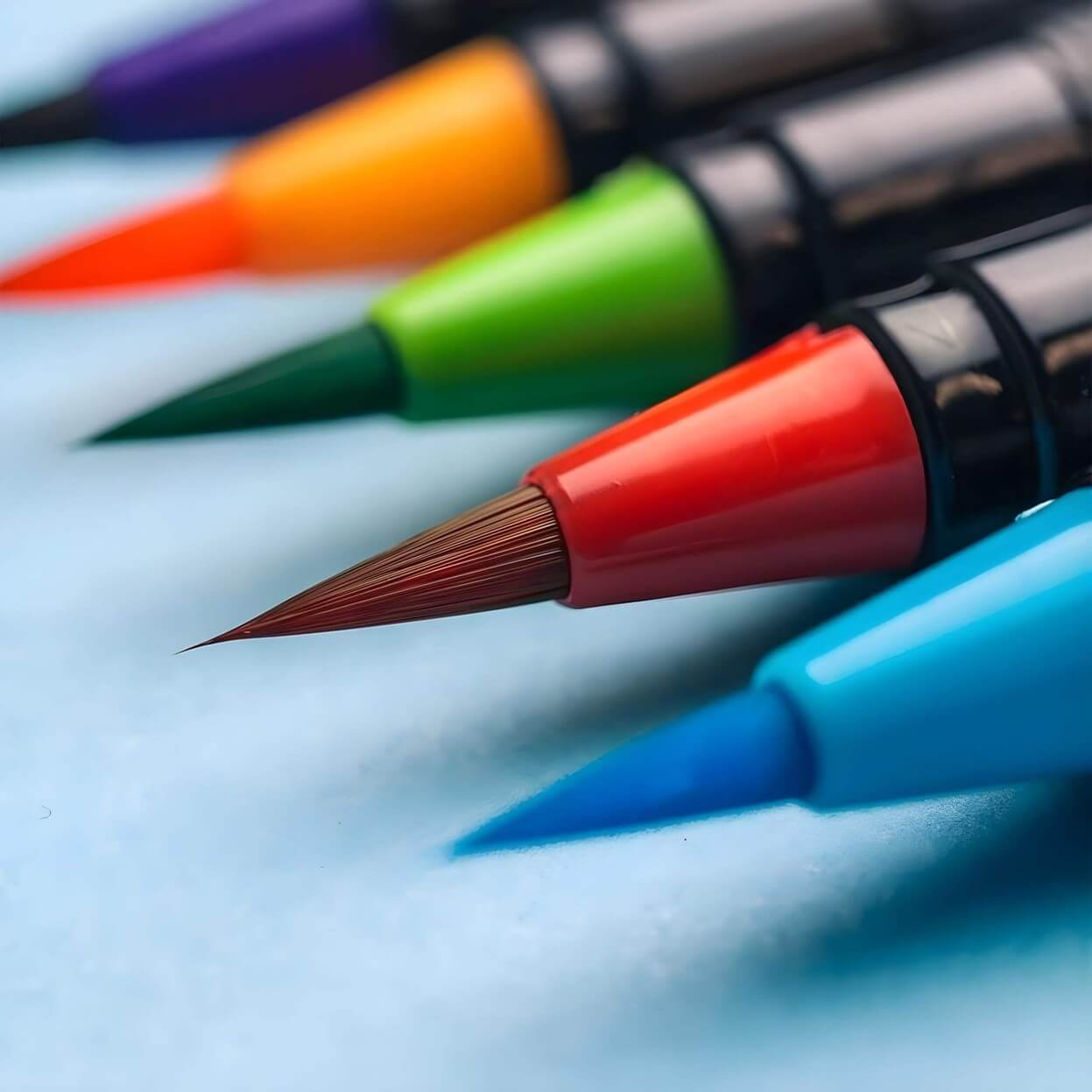 Close up Photo of Pen Brush Markers | GenCrafts Watercolor Pens Set of 20